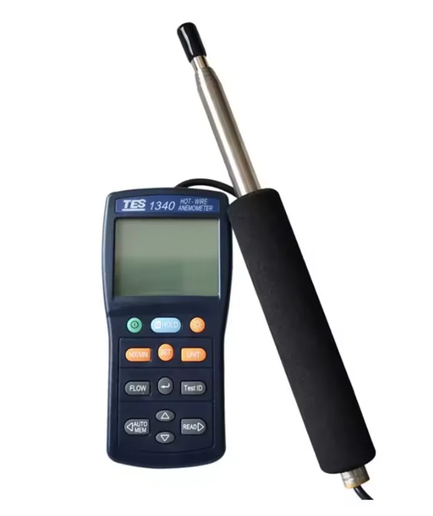 TES-1340 TES-1341 Hot-wire Anemometer Thermo Air Wind Velocity Wind Flow Tester