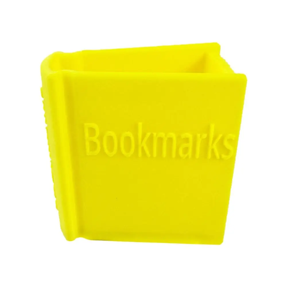 Portable 3D Printed Bookmark Holder Novelty Book Shaped Desk Organizer Handmade Bookmarks Organizer Book Club