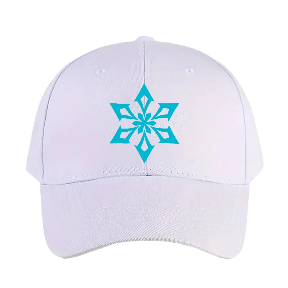 Cryo Element Genshin Impact Unisex Adult summer Baseball Caps with Curved Brim adjustable hiking fishing hat