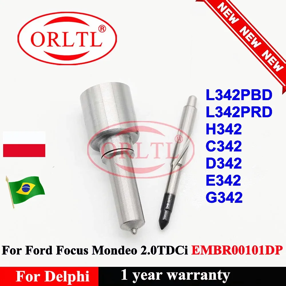 

ORLTL L342PRD Diesel Injector Nozzle L342PBD H342 C342 D342 E342 G342 for Delphi Ford Focus Mondeo 2.0TDCi EMBR00101DP