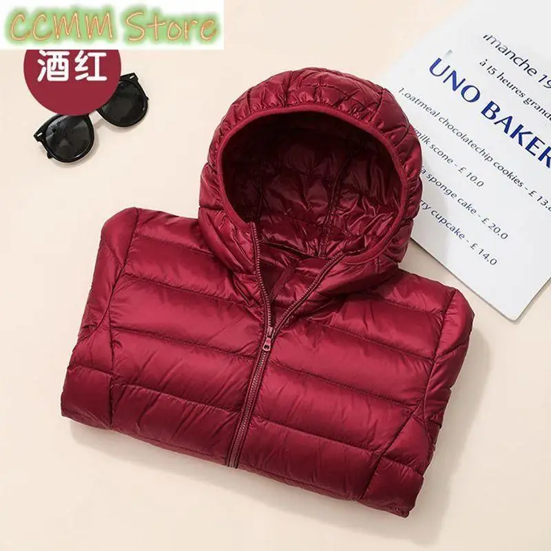 Down Jacket Ladies Spring Autumn Winter New Large Size Short Cotton Jacket Cardigan Hooded Outerwear Down Coat Women Parkas