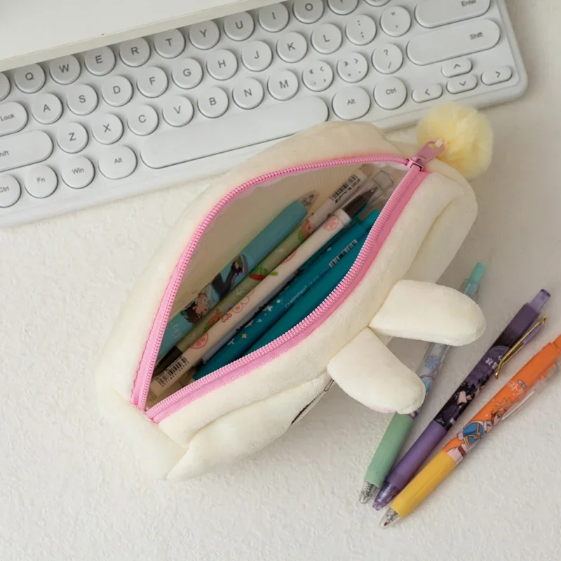 Kawaii Chiikawa Plush Pencil Bag Cartoon Hachiware Usagi Stationery Bag Large Capacity Stationery Storage Pouch Student Gifts