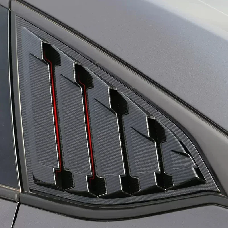 ABS Carbon Fiber Car Rear Window Shutter Cover Trim For Honda Accord X 10th 2018-2022 Accessories Window Louver Side Vent Trims
