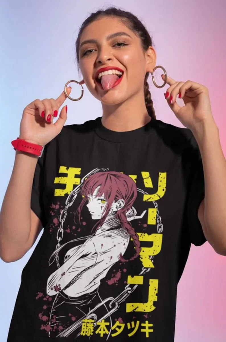 Unisex Horror Manga Creepy Girl T-Shirt, Dark Anime Gothic T-Shirt, Manga Gothic T-Shirt Inactive