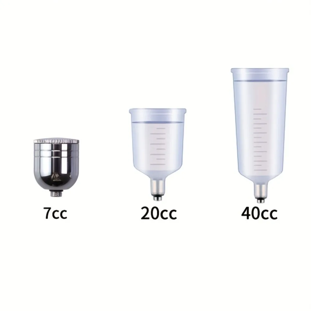 7cc 20cc 40cc Airbrush Plastic Clear Cup Durable Paint Container for Model Painting Replacement Parts