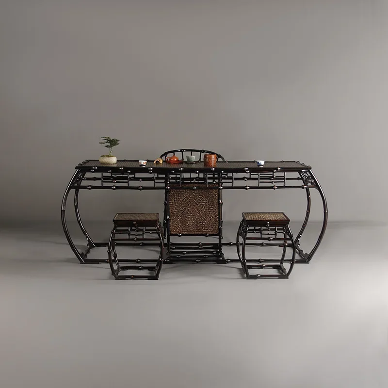 Classical Chinese tea table and chair combination, Ming and Qing tea table, Zen kung fu tea table