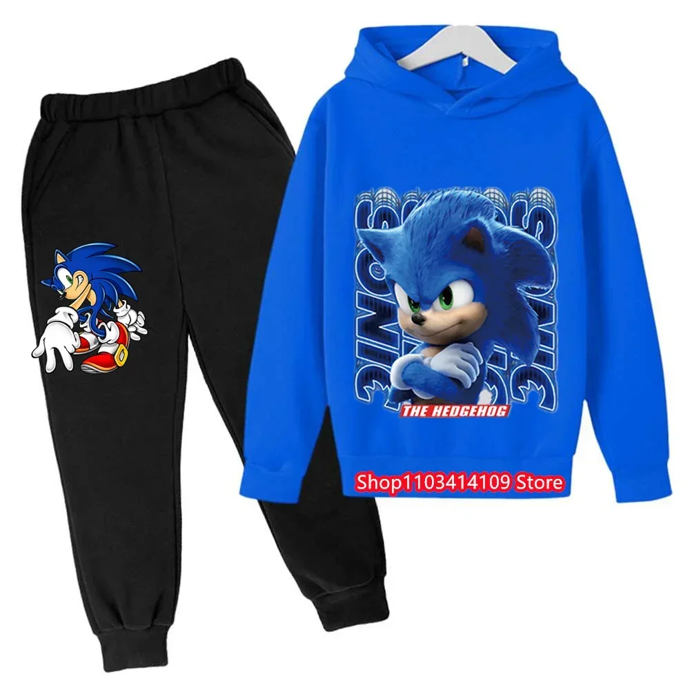 

Baby Boy Clothes Casual Clothes Sonics Hoodie Set Kids Tops Pants 2pcs Girls Clothing Children Fashion Tracksuit