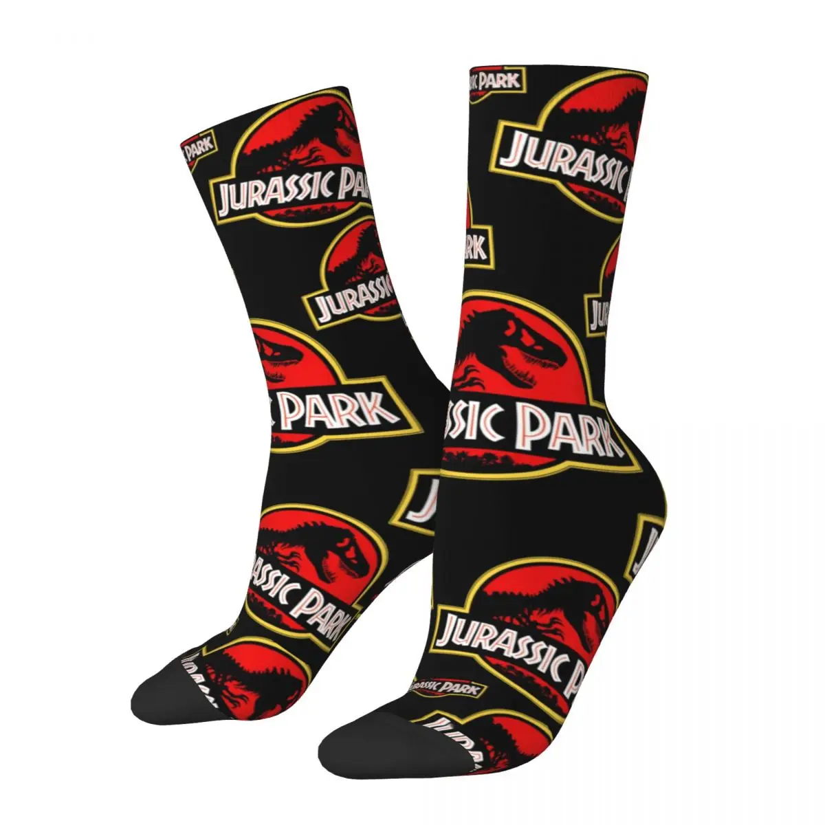 Jurassic Park Socks Winter Dinosaur World Stockings Casual Men\'s Breathable Socks Printed Cycling Anti Slip Socks