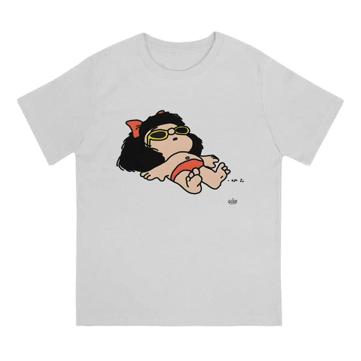 On The Beach Sunbathing MAFALDA T Shirt Graphic Crewneck TShirt Polyester Clothes