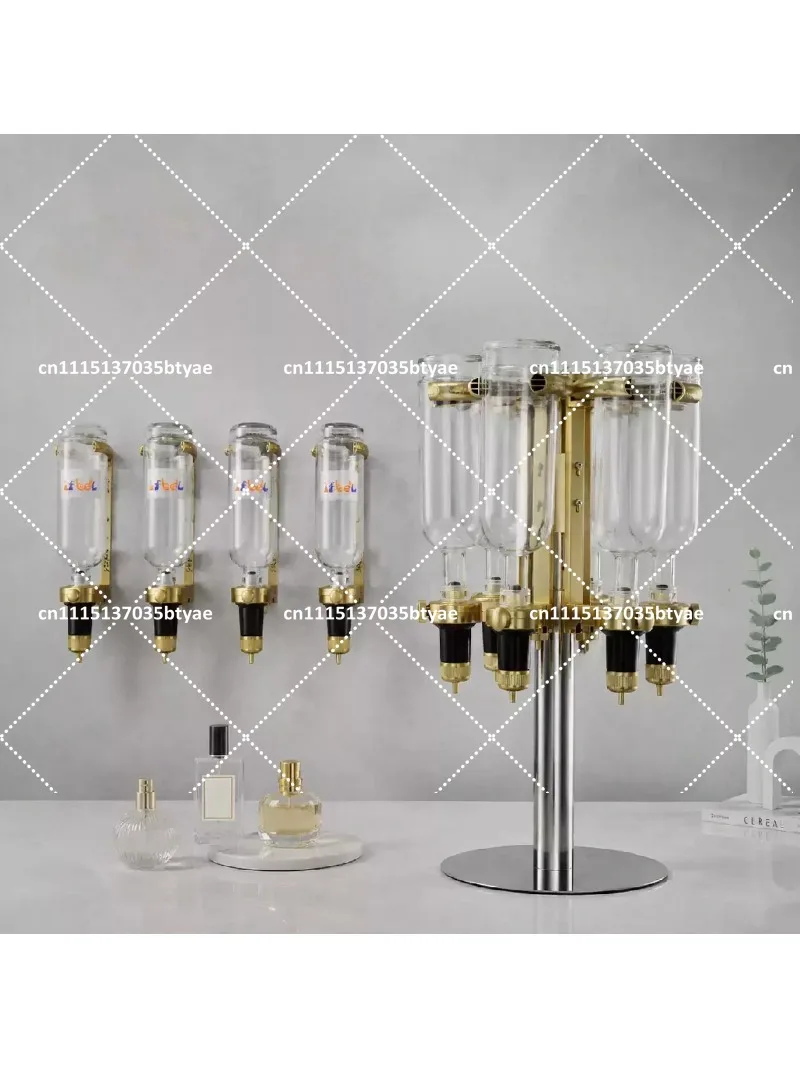 6-Pump Bulk Perfume Dispenser 300/500ml Refillable Empty Bottle for Salon Home Travel