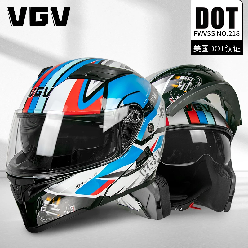 

VGV 3C ECE DOT GB National Certification Motorcycle Uncovered Helmet Summer Half Helmet Electric Locomotive Full HelmetS