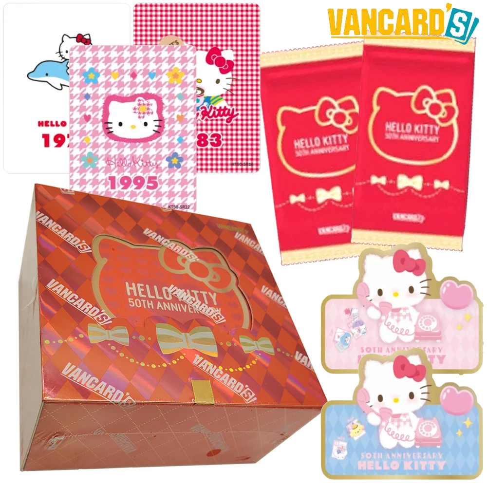 

Подлинная коллекционная карта Vancard's Hello Kitty для фанатов, как милые исцеляющие мультяшные звезды, креативная высококачественная открытка с персонажами, забавный подарок