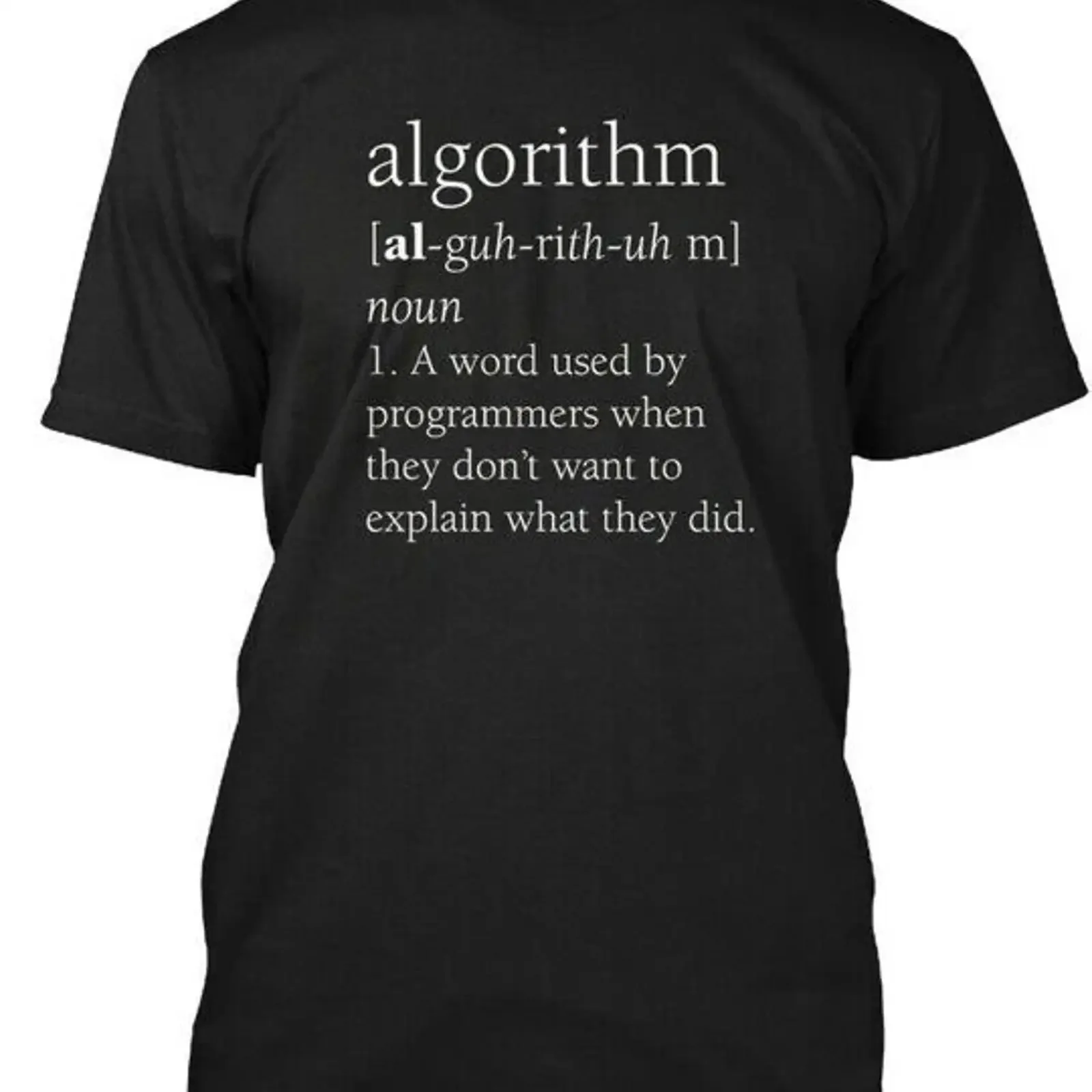 T-shirt drôle pour programmeur informatique Algorit Algorithm Al Guh, fabriqué aux États-Unis, S 5XL, vintage, lavé, respirant, légèrement doux, homme