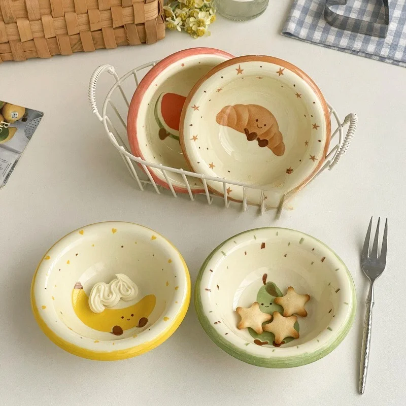 Cute Small Saucers, Exquisite Under‑Glaze Ceramic Sauce Dishes, Ideal For Ketchup Plates & Delicate Household Snack Saucers