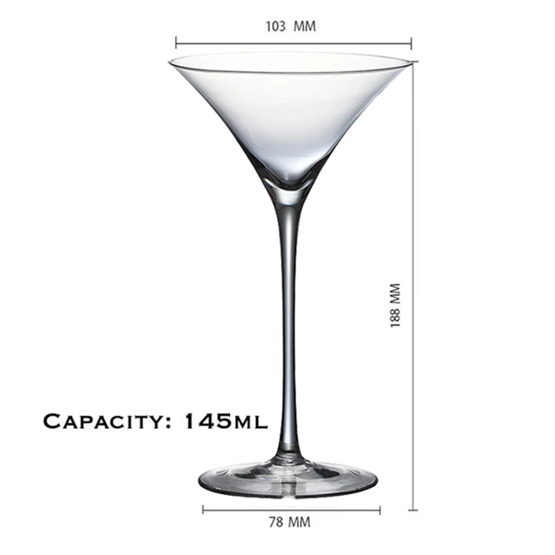 2PCS 145ml Cocktail Glass Martini Glasses Set of 2