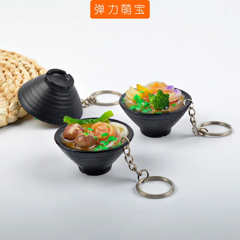 Simulated noodles, corn ramen flavored snack keychain pendant toy