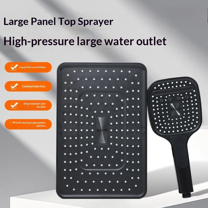 Pressurized Handheld Shower Head Kit with Spray Gun Detachable High Flow for Home Bathroom Water Heater