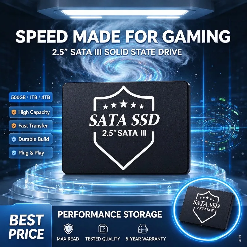 New High Speed SATA 3 2.5 Inch 2TB 4TB Hard Drive Disk Internal Solid State Drive 500GB 1TB For Gaming Speed Desktop Laptop PCs.