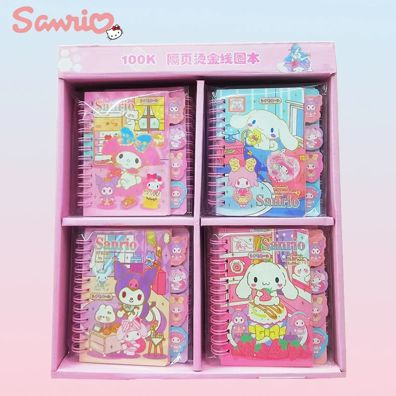 4-24pcs Sanrio Notebook Melody Kuromi Cinnamoroll Portable Planner Daily Weekly Agenda Notepad Stationery Office School Supplies