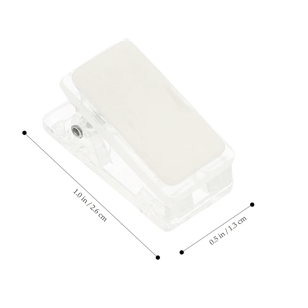 

35pcs Id Badge Clip Clear Plastic Spring Clips Self-Adhesive Wall Mount For Office School Work Cards Name Tags Crafts Hanging