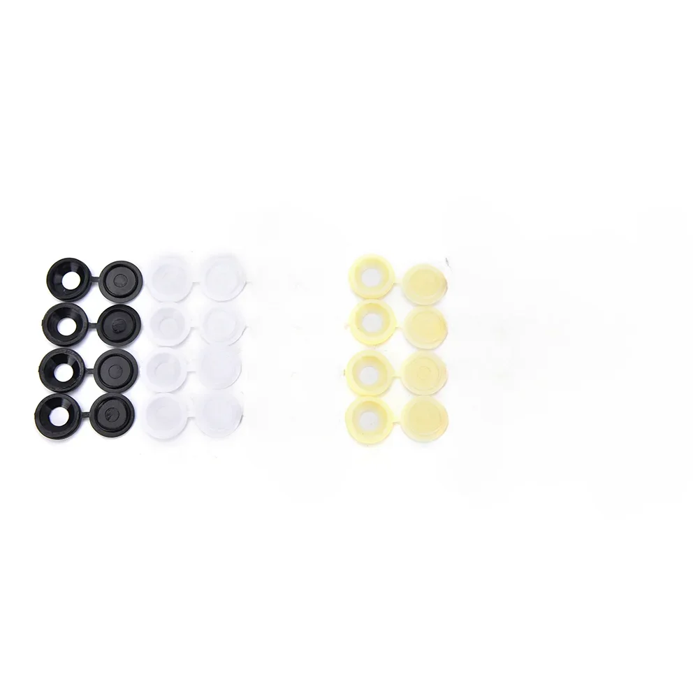 24pcs Cap Number Plate Fitting Fixing Car White Hinged Cover Self Tapping Screw for License Plate Pocket Hole Screws