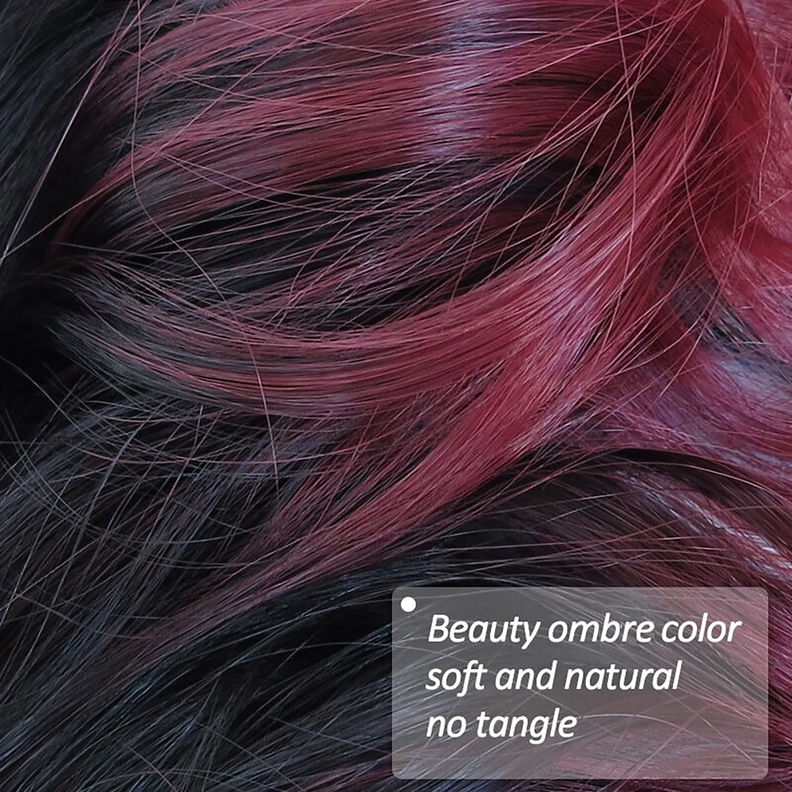 Jeedou 합성 클로 클립 포니 테일 확장 긴 물결 모양의 포니 테일 블루-퍼플 옹 브르 컬러 헤어 피스 자연스러워 보이는 쉬운 스타일링