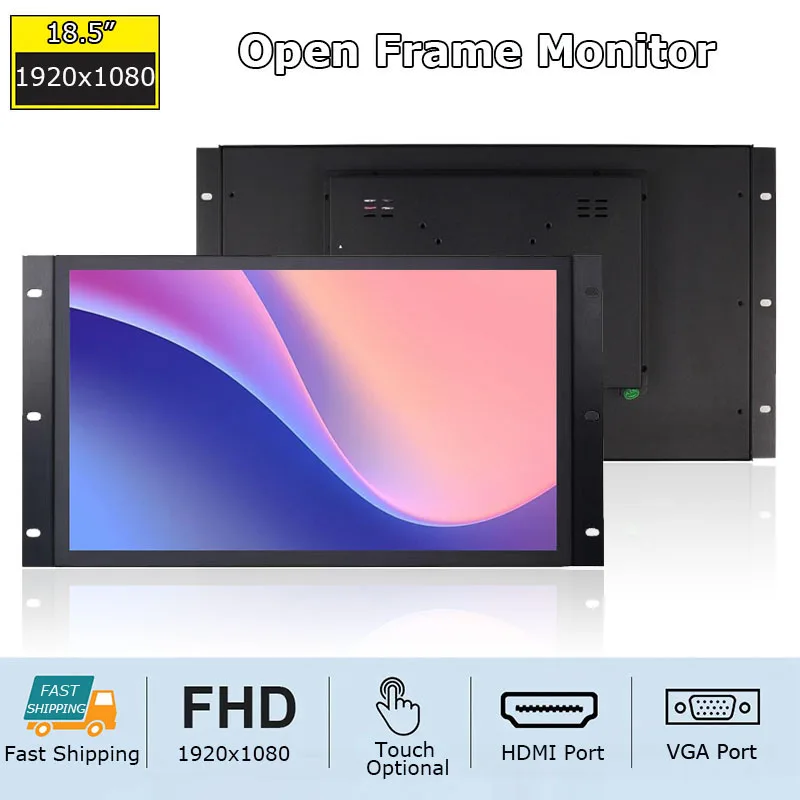 18.5 Inch HD 1920x1080 Industrial Equipment KIOSK Use Touch Screen Monitor 1080P VGA HDMI Computer Touchscreen Display