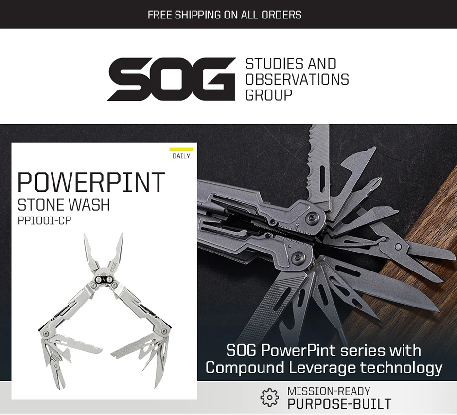 SOG 18-in-1 Taschen-Multitool für Fahrräder, EDC Tragbares Multifunktionswerkzeug mit Faltbarer Zange und Schraubendreher, Notfall-Reparaturwerkzeuge für Fahrräder – Detail 1