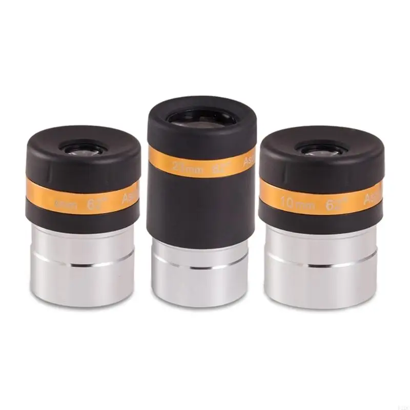 

02DC Eyepiece for Telescope 62° Wide Angles AsphericEyepiece 1.25 inch AsphericEyepiece with Soft Eyecup (4/10/23mm)
