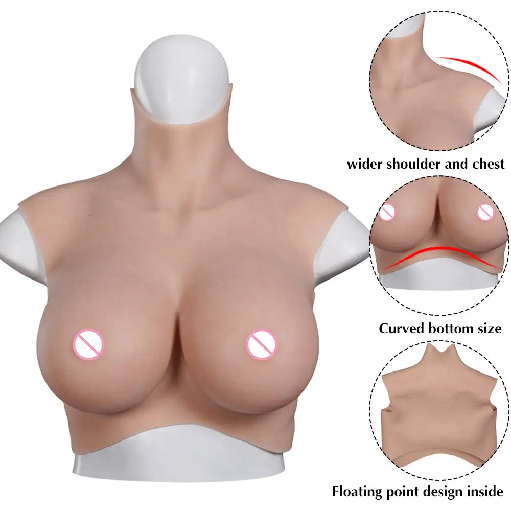 9TH Gen Silicone Breast Forms For Crossdresser Drag Queen Realistic Fake Boobs Breastplat Transgender Shemale Chest Cosplay