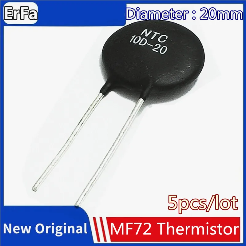 

5pcs NTC Thermistor1.3D-20 1.3R 1.5D-20 1.5R 2.5D-20 2.5R 3D-20 3R 5D-20 5R 8D-20 8R 10D-20 10R 16D-20 16R 20D-20 20R 47D-20 47R