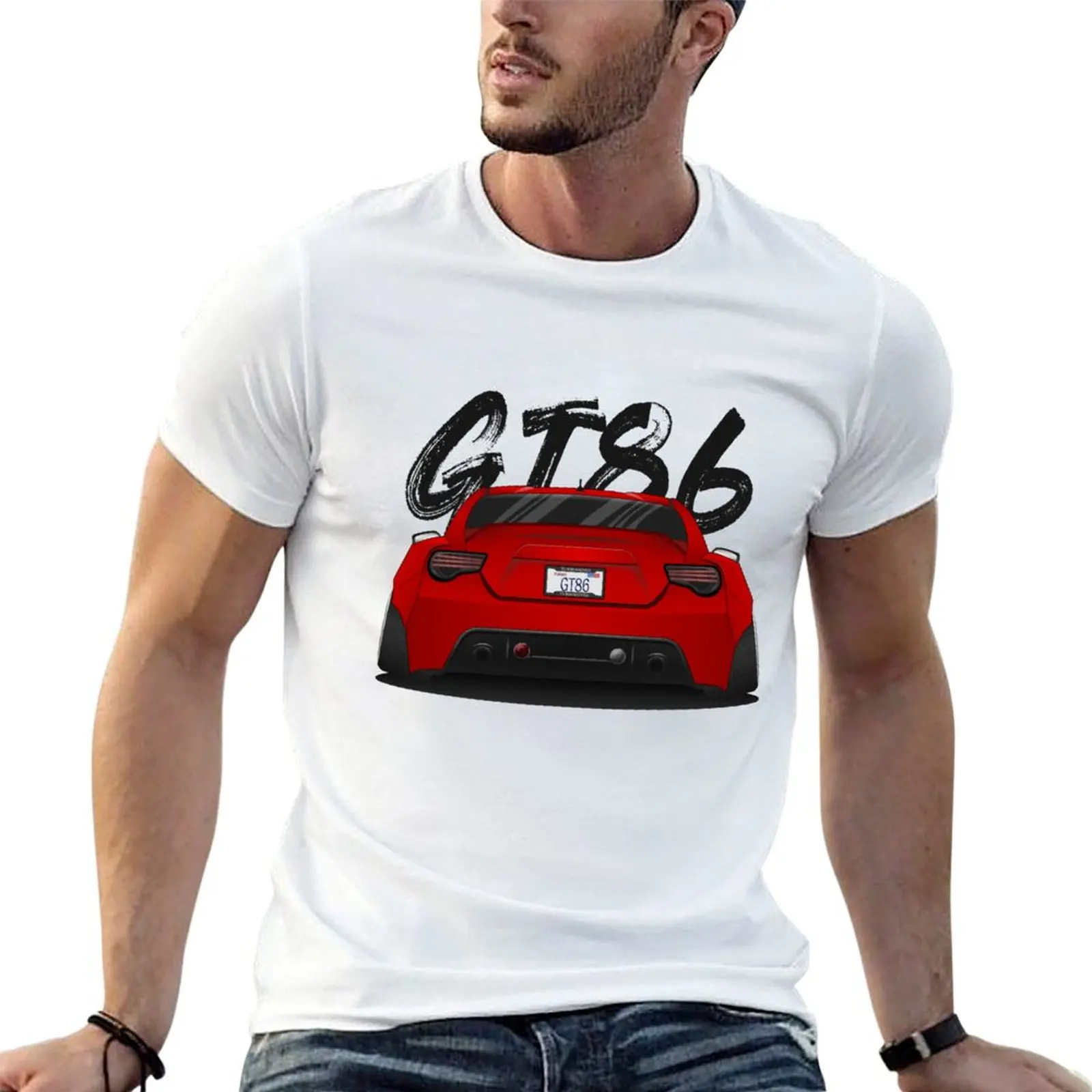 

GT86 Red T-Shirt anime tshirt man t shirt heavy cotton T-Shirt