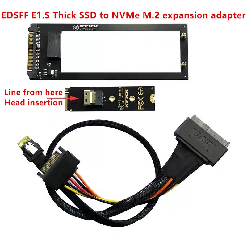 7450PRO P5801X EDSFF E1. S Thick SSD TO NVMe M.2 SSD Expansion Adapter