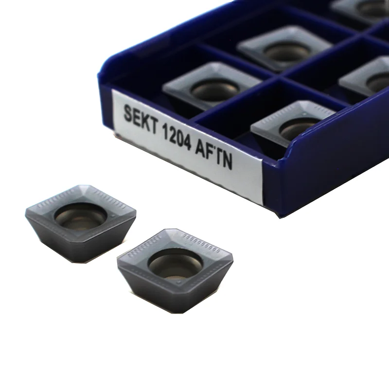 Inserções de Carboneto Sekt1204 Aftn Lt30 Fresagem Insert Cnc Torno Metal Fresa Usinagem Ferramentas Torneamento Sekt 1204 Lâmina