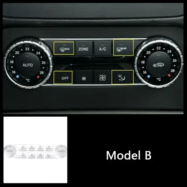 Middenconsole CD Airconditioner Knoppen Stickers Trim Voor Mercedes Benz C Klasse W204 GLK X204 Auto Styling Interieur Accessoires