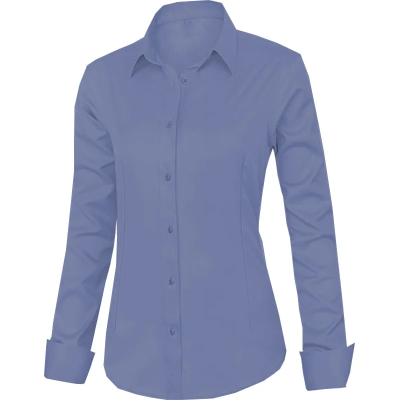 Damen Casual Blusen Business Langarmhemden