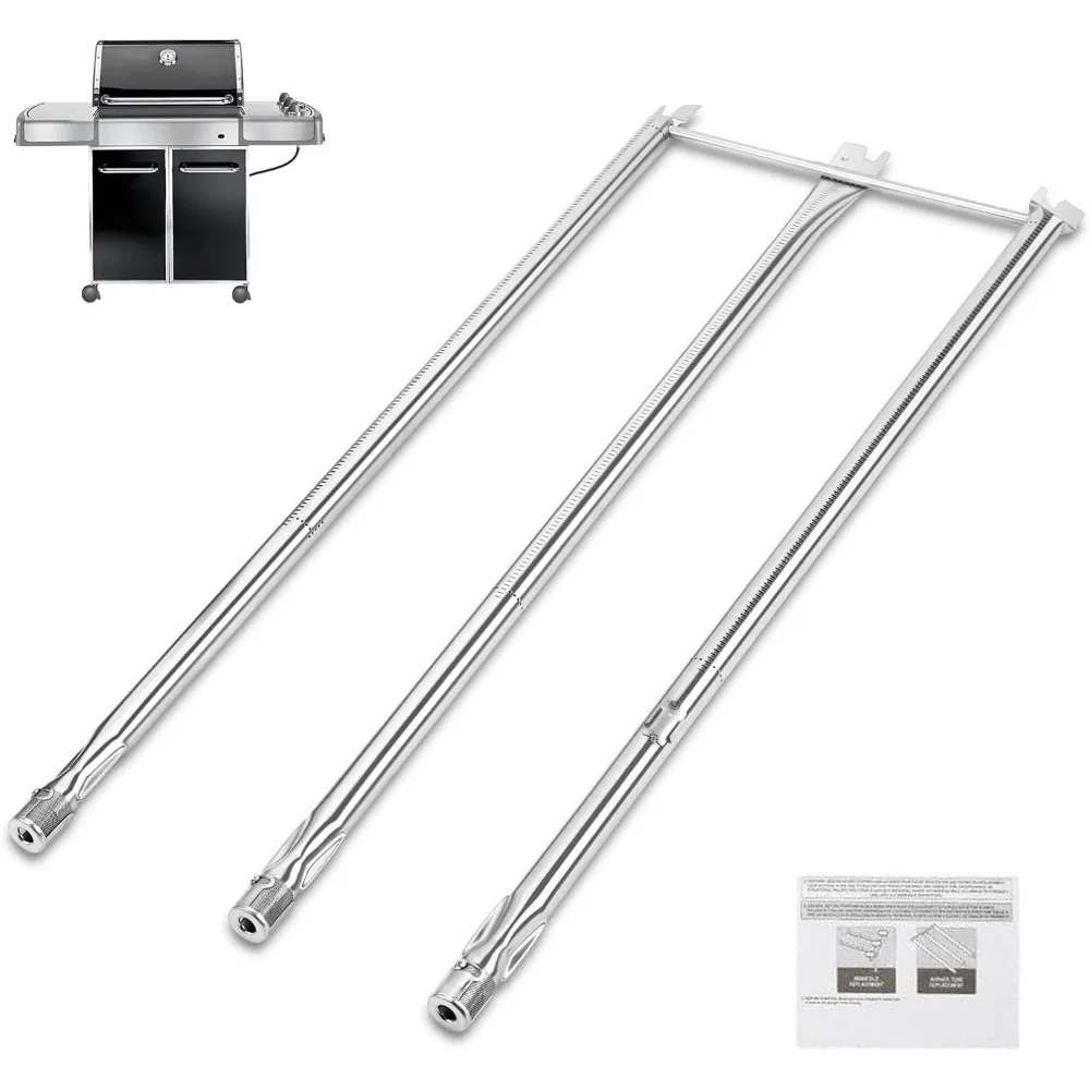 304 الفولاذ المقاوم للصدأ شواية الغاز الموقد لاستبدال ويبر جينيسيس 300 سلسلة الشوايات مع مقابض التحكم الجانبية #1