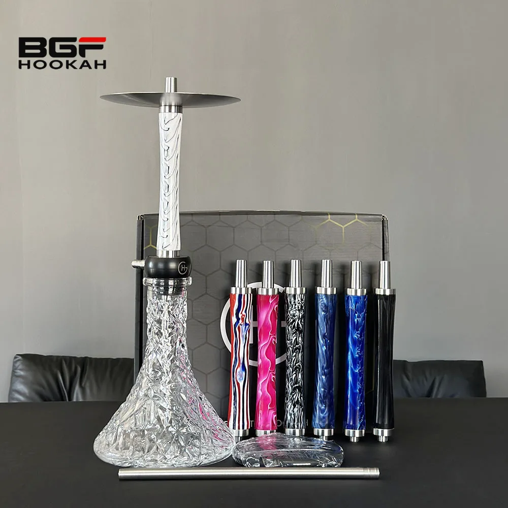 Gift Box 53CM LITTLE BRO Geometry Hookah Shisha Smoking Set Russian Hookah Without Bottle