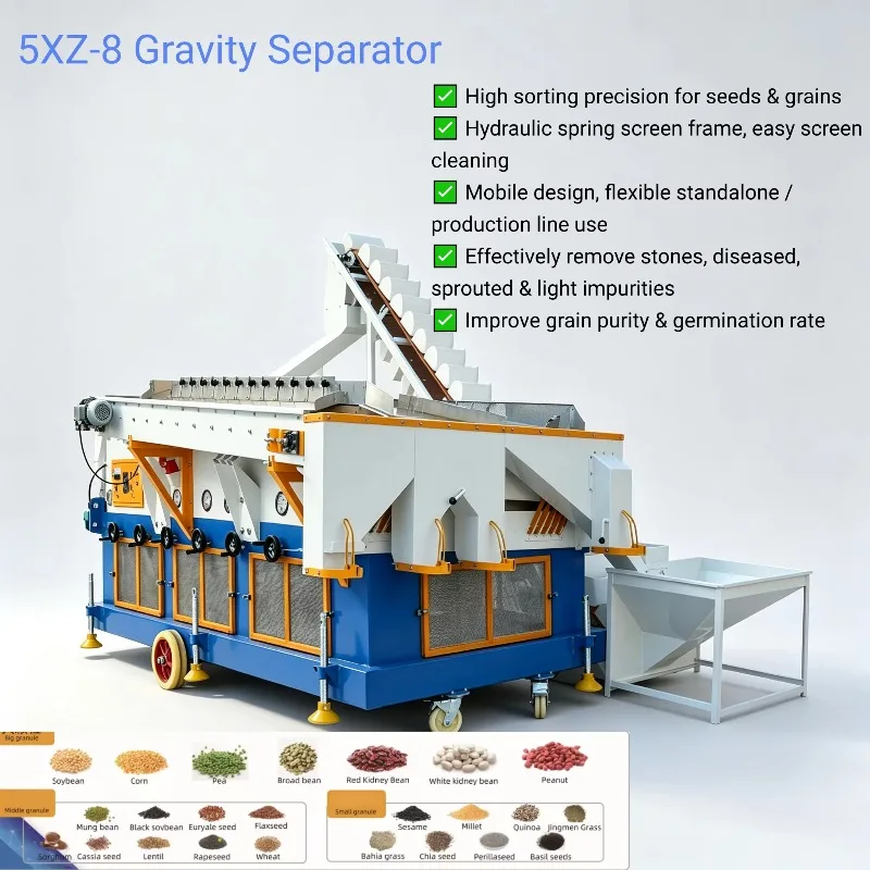Agricultural Seed Cleaner and Grader Gravity Separator for Broad Beans