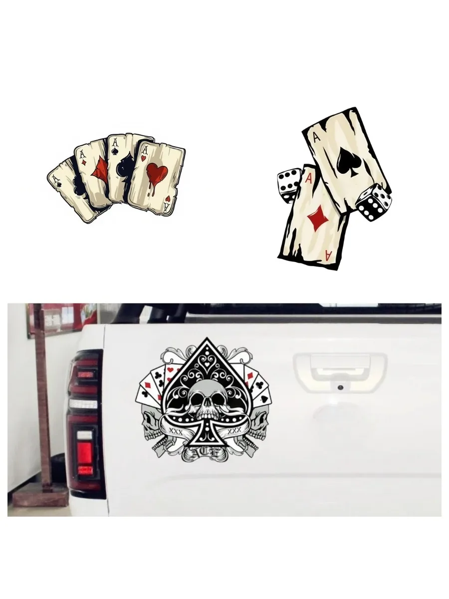 AliExpress NONE Vinyl Creative Art Playing Card Joker Spades Sticker for Motorcycle Truck Car Window Bicycle Van Wall Room Book PVC Decal Decor
