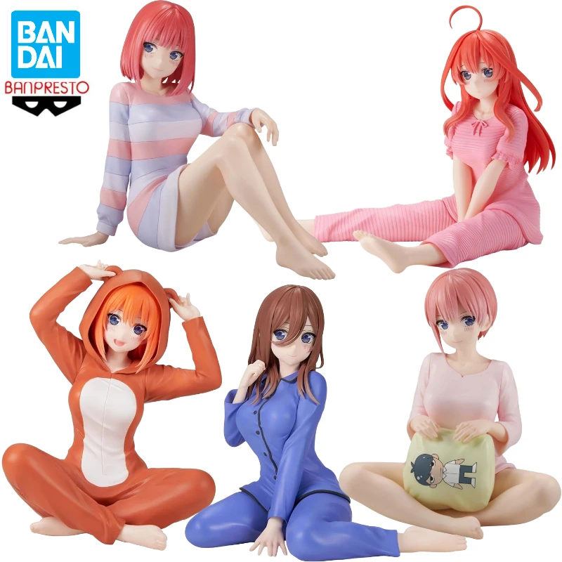 In Stock Bandai BANPRESTO Retaxl Time The Quintessential Quintuplets Nakano Itsuki Nakano Miku Anime Figure Model Collection