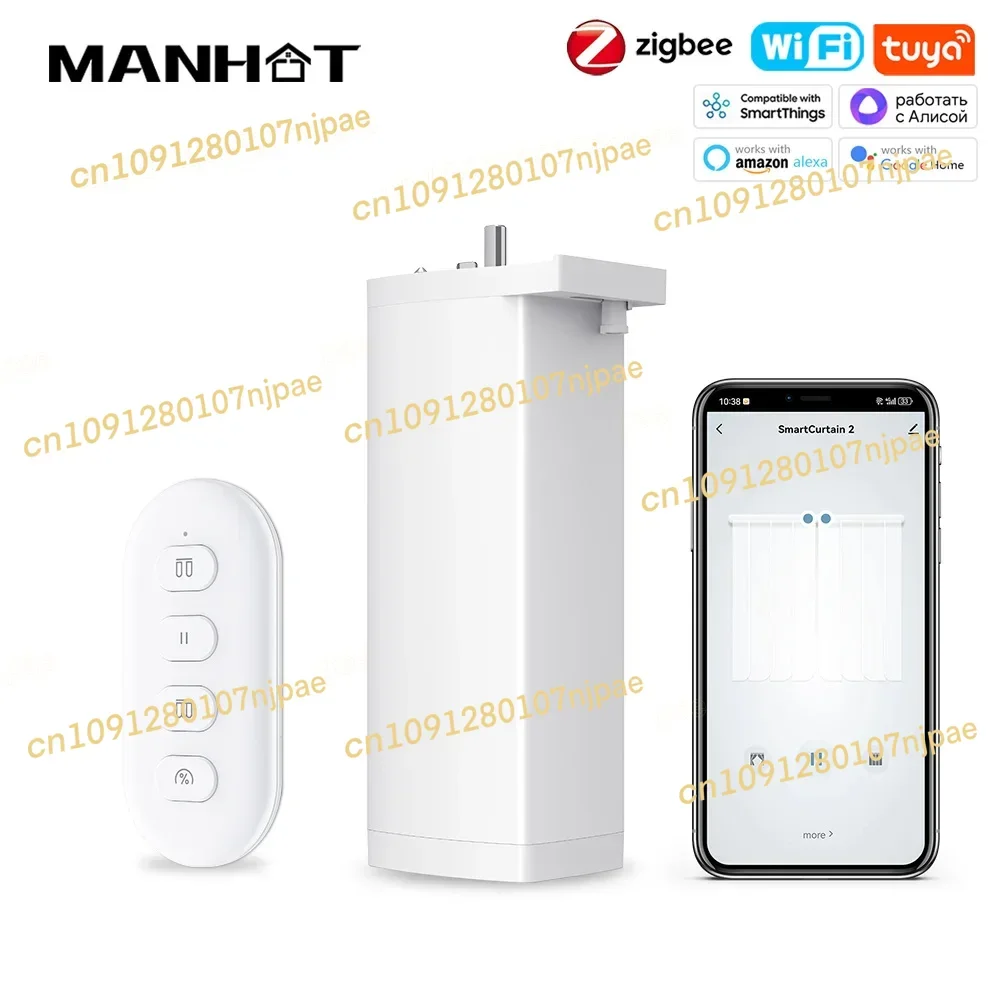 

Умный электрический мотор для штор Tuya WIFI/Zigbee, 15 см, интеллектуальный с 1 каналами, дистанционное голосовое управление, Alexa Google home Assistant