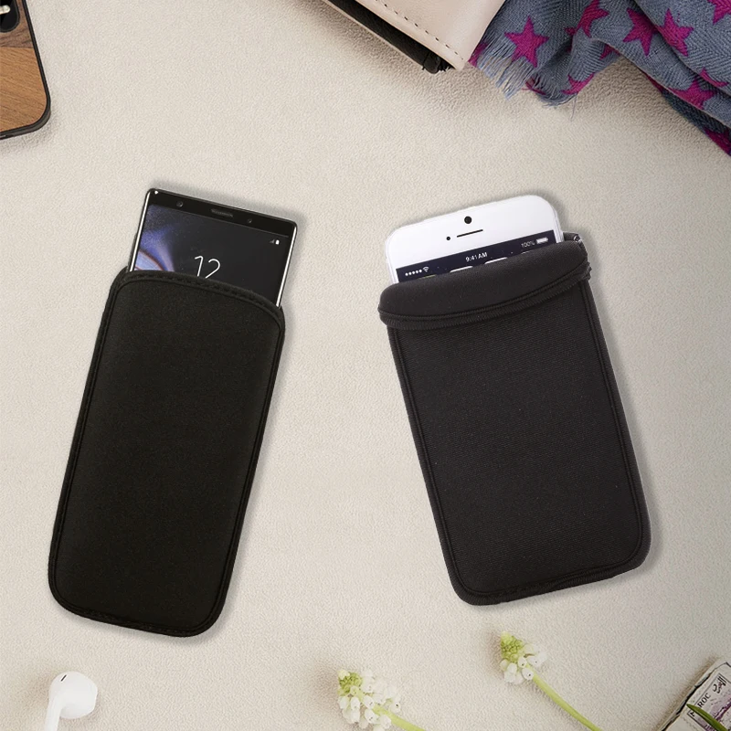 Universal Phone Bag For iPhone 15 14 13 12 11Pro Max XR XS Samsung Xiaomi Smart phone Shockproof Cover Neoprene Protective Case