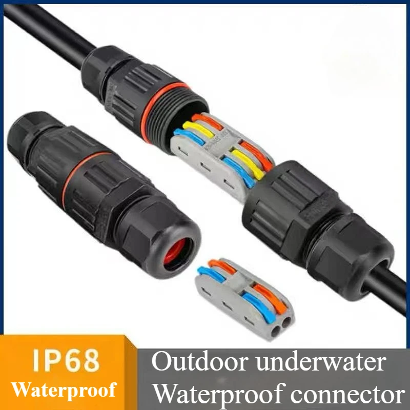 IP68 Waterproof Cable Connector Quick Connection CDF-200 2 in 2 out 2/3 Pin Electrical Terminal Adapter Wiring HarnessConnector