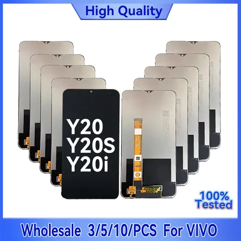 Wholesale 3/5/10 Pieces/Lot For VIVO Y20 Y20S Y20i LCD Display Screen with Touch Assembly Bulk Pricing for Mobile Phone Parts