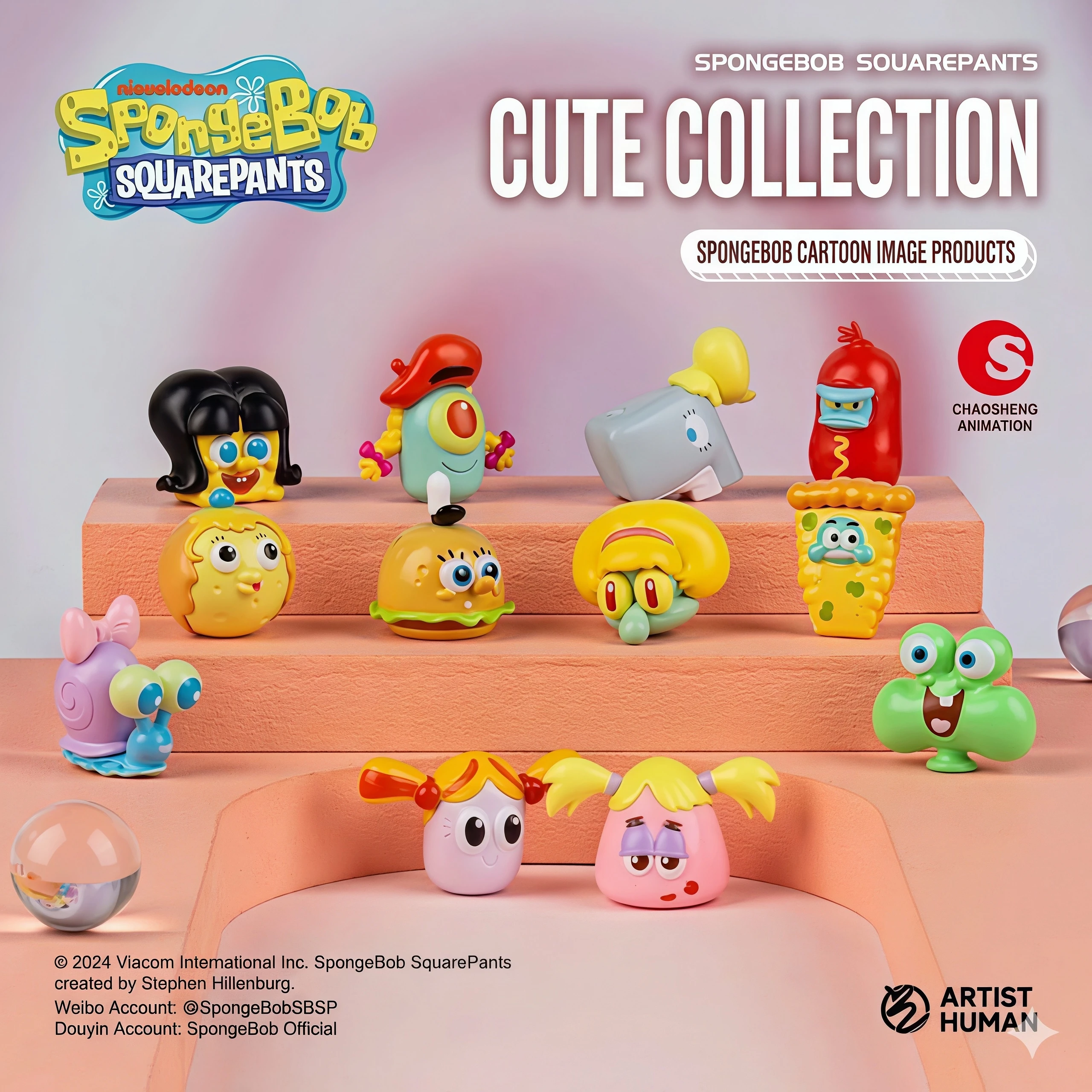

SpongeBob SquarePants Blind Box Cute Creatures Series2 Model Doll Desktop Ornament Cartoon Anime Figures Trendy Gift Mystery Box