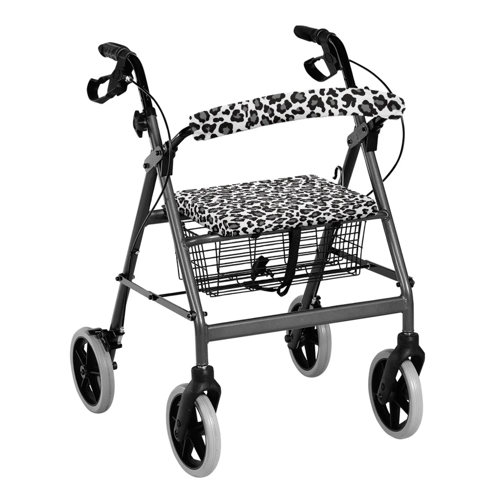 Coloranimal Leopard Print 2 Pcs Rollator Walker Seat Cushion Cover Polyester Seat & Backrest Covers for Elderly Adults