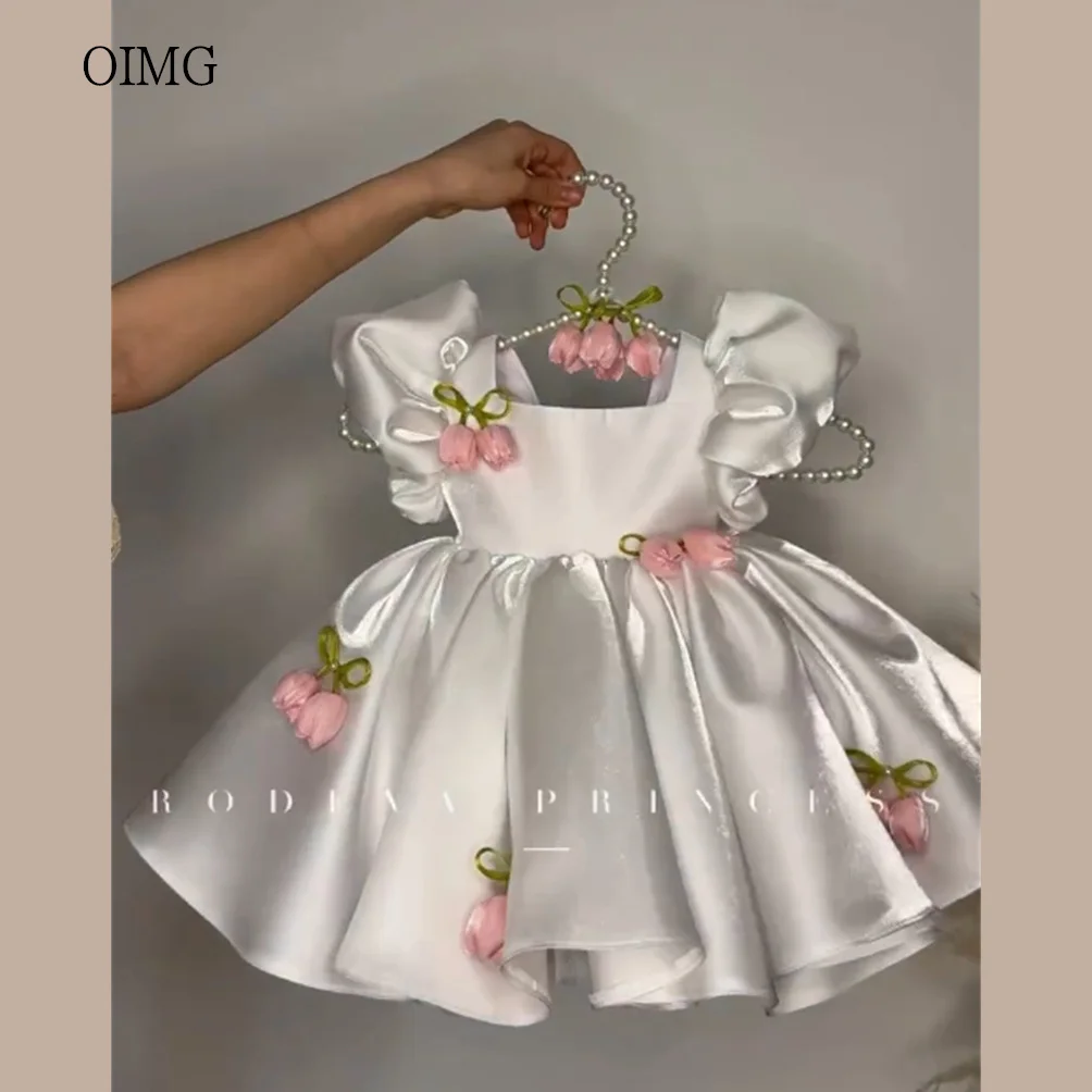 oimg-abito-da-damigella-d'onore-con-maniche-a-sbuffo-linea-ad-a-con-fiori-3d-scollo-quadrato-per-feste-di-matrimonio-lunghezza-al-ginocchio-personalizzabile