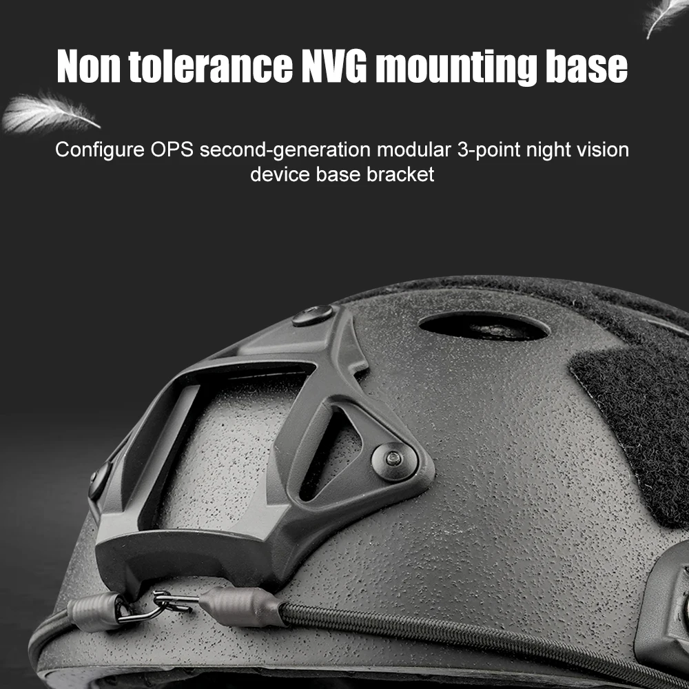 خوذة تكتيكية سريعة - CF خفيفة الوزن، طلاء حبيبي غير لامع، تعليق | ملحق عسكري للأمن والإنقاذ في حالات الطوارئ #4