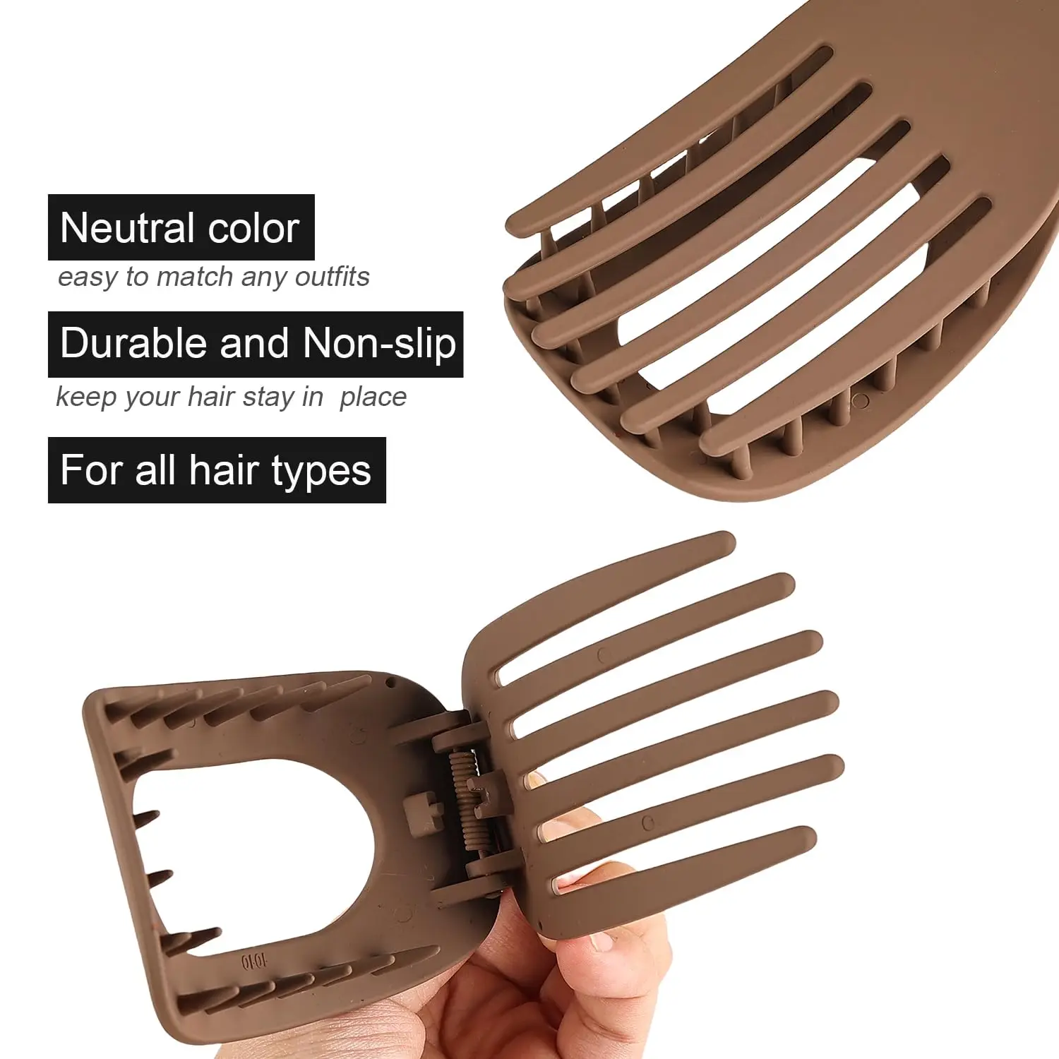 4 Pcs Flat Hair Clips for Women and Girls, Matte Lay Flat Claw Clips, Strong Hold Hair Clips for All Hair Types, French Hair Cla